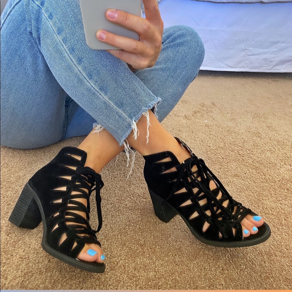 Jeffrey Campbell ‘Corwin’ Open Toe Bootie